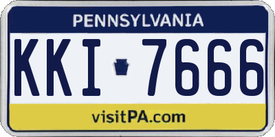 PA license plate KKI7666