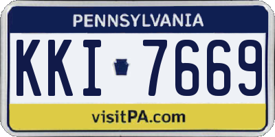 PA license plate KKI7669