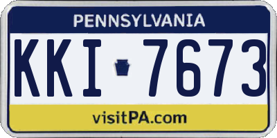 PA license plate KKI7673