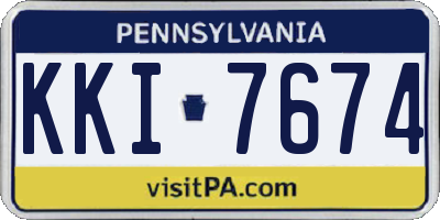 PA license plate KKI7674