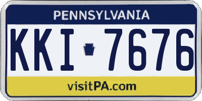 PA license plate KKI7676