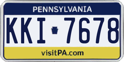 PA license plate KKI7678