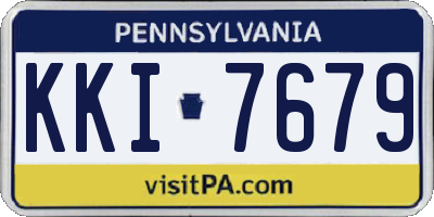 PA license plate KKI7679