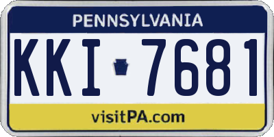 PA license plate KKI7681