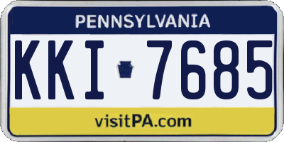 PA license plate KKI7685