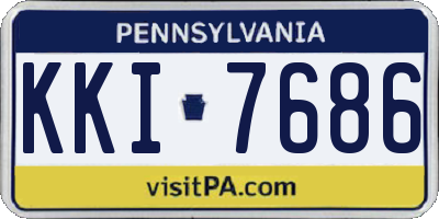 PA license plate KKI7686