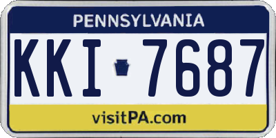 PA license plate KKI7687