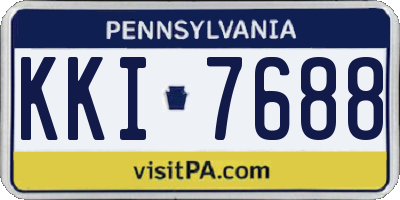 PA license plate KKI7688