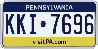 PA license plate KKI7696