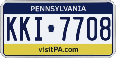 PA license plate KKI7708