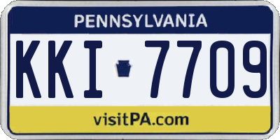 PA license plate KKI7709