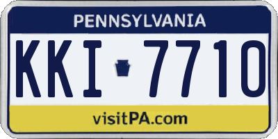 PA license plate KKI7710