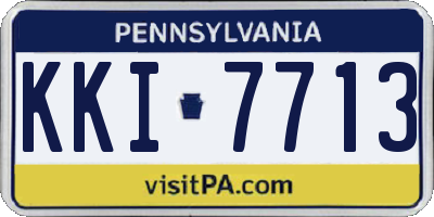 PA license plate KKI7713