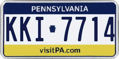 PA license plate KKI7714