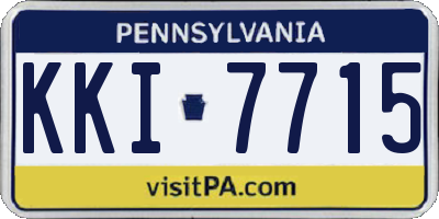 PA license plate KKI7715