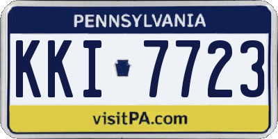 PA license plate KKI7723