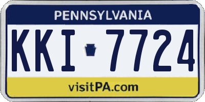 PA license plate KKI7724