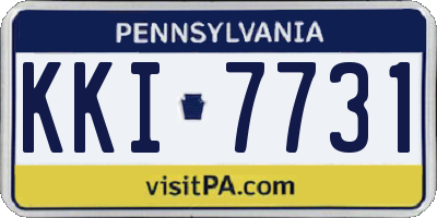 PA license plate KKI7731