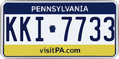 PA license plate KKI7733