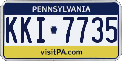PA license plate KKI7735