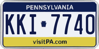 PA license plate KKI7740
