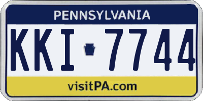 PA license plate KKI7744