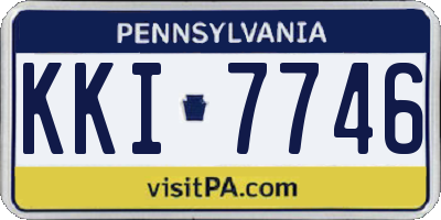 PA license plate KKI7746