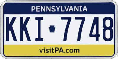 PA license plate KKI7748