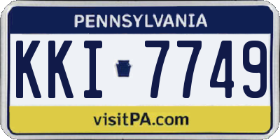 PA license plate KKI7749