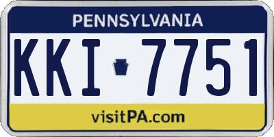 PA license plate KKI7751