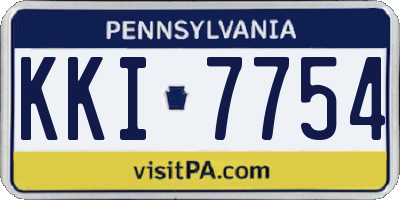 PA license plate KKI7754