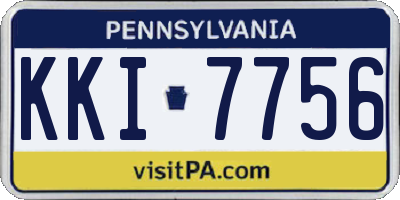 PA license plate KKI7756
