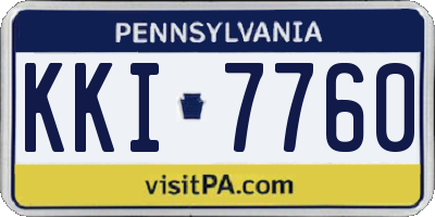PA license plate KKI7760