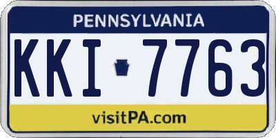 PA license plate KKI7763