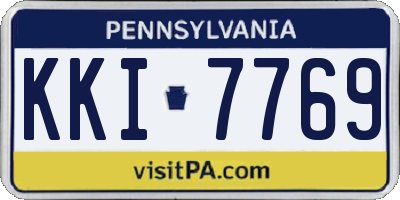 PA license plate KKI7769