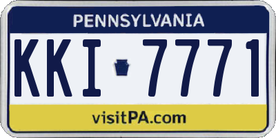 PA license plate KKI7771
