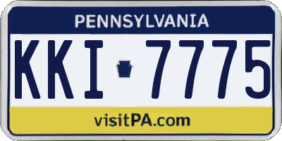 PA license plate KKI7775