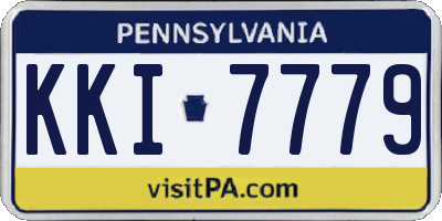 PA license plate KKI7779