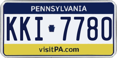 PA license plate KKI7780