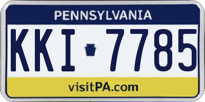 PA license plate KKI7785