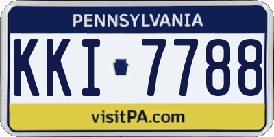 PA license plate KKI7788