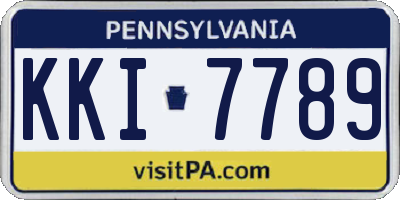 PA license plate KKI7789