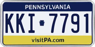 PA license plate KKI7791