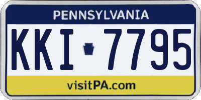 PA license plate KKI7795