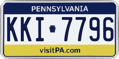 PA license plate KKI7796