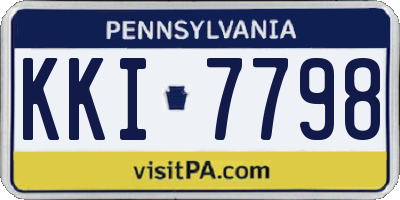 PA license plate KKI7798