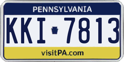 PA license plate KKI7813
