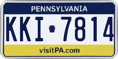 PA license plate KKI7814