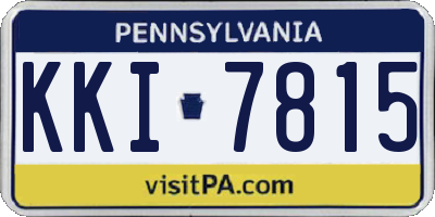 PA license plate KKI7815