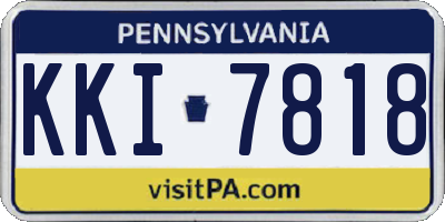 PA license plate KKI7818